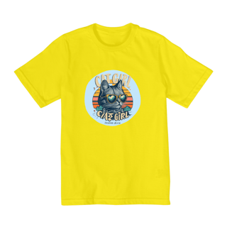 Nome do produto CAMISETA QUALITY INFANTIL, CAT GIRL-10 A 14 ANOS