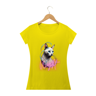 Nome do produto CAMISETA BABY LONG QUALITY, CAT NIGHT