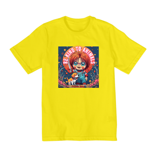 Nome do produto CAMISETA QUALTITY INFANTIL, DOG CHUCKY BE KIND-2 A 8 ANOS