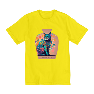 Nome do produto CAMISETA QUALITY INFANTIL, CAT IN THE VASE -2 A 8 ANOS