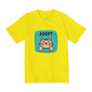 Nome do produto CAMISETA QUALITY INFANTIL, ADOPT CAT-10 A 14 ANOS