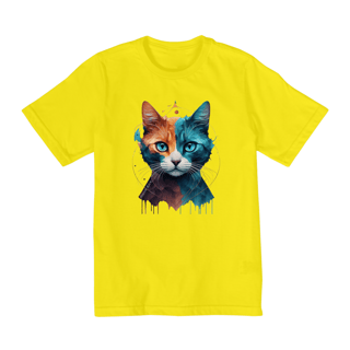 Nome do produto CAMISETA QUALITY INFANTIL,COLORFUL CAT-2 A 8 ANOS