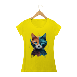 Nome do produto CAMISETA BABY LONG CLASSIC, COLORFUL CAT 