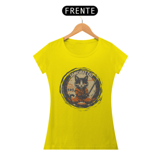 Nome do produto CAMISETA BABY LONG CLASSIC, SAMURAI CAT