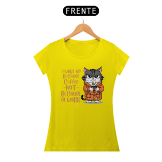 Nome do produto CAMISETA BABY LONG CLASSIC, CAT COFFEE
