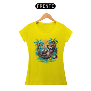 Nome do produto CAMISETA BABY LONG QUALITY, BICHO PREGUIÇA
