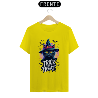 Nome do produto CAMISETA T-SHIRT CLASSIC, BLACK CAT HALLOWEEN, TRICK OR TREAT