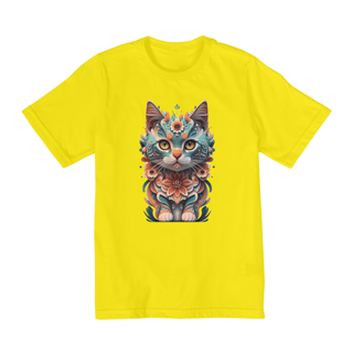 Nome do produto CAMISETA QUALITY INFANTIL COLORFUL CAT- 2 A 8 ANOS