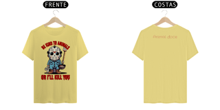 Nome do produto CAMISETA T-SHIRT ESTONADA DOG F/V, JASON BE KIND SEXTA FEIRA 13