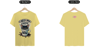 Nome do produto CAMISETA T-SHIRT ESTONADA F/V CAT, I NEED MY COFFEE