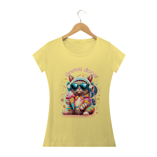 Nome do produto CAMISETA BABY LONG ESTONADA CAT, TA RUIM 
