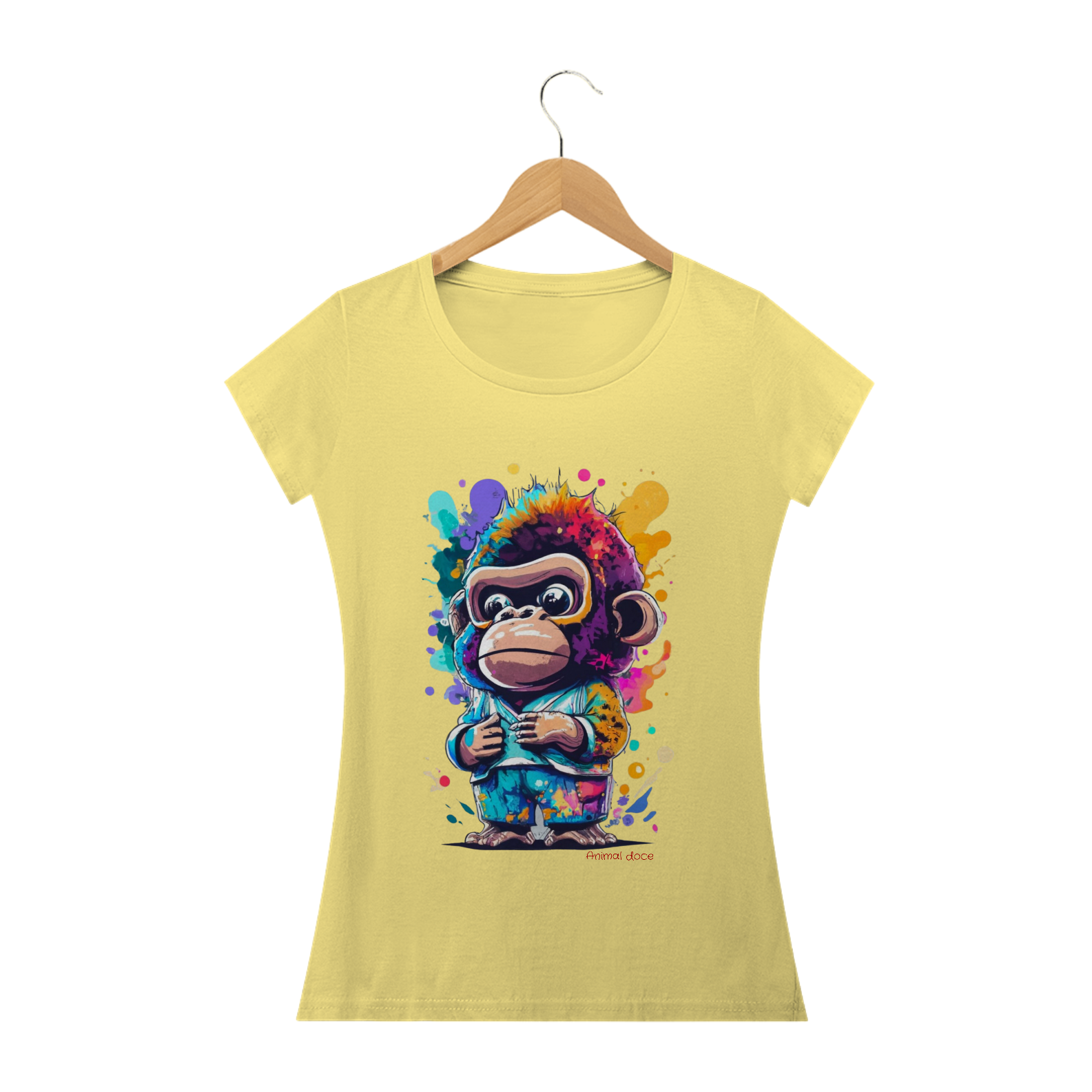 CAMISETA BABY LONG ESTONADA, KING MONKEY