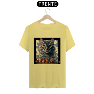 Nome do produto CAMISETA T-SHIRT ESTONADA, CAT PLAYING CHESS