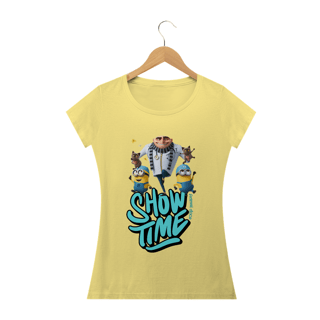 Nome do produto CAMISETA BABY LONG ESTONADA DOG, MEU MALVADO FAVORITO SHOW TIME