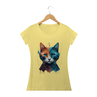 Nome do produto CAMISETA BABY LONG ESTONADA, COLORFUL CAT