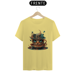 Nome do produto CAMISETA T-SHIRT ESTONADA, CAT IN THE CUP