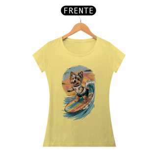 Nome do produto CAMISETA BABY LONG ESTONADA, DOG SURF YORKSHIRE TERRIER