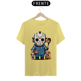 Nome do produto CAMISETA T-SHIRT ESTONADA PETS, LINHA FILME VERSÃO FOFINHA JASON 