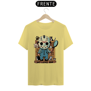 Nome do produto CAMISETA T-SHIRT ESTONADA PETS, LINHA FILME VERSÃO FOFINHA JASON 