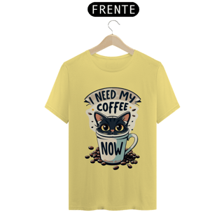 Nome do produto CAMISETA T-SHIRT ESTONADA, I NEED COFFEE NOW
