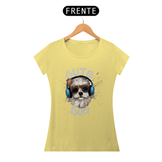 Nome do produto CAMISETA BABY LONG ESTONADA, CUTE DOG