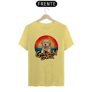 Nome do produto CAMISETA T-SHIRT ESTONADA, DOG GOLDEN LOVER