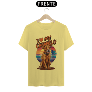 Nome do produto CAMISETA T-SHIRT ESTONADA DOG, I LOVE MY CARAMELO