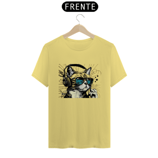 Nome do produto CAMISETA T-SHIRT ESTONADA, CAT MUSIC
