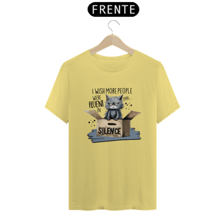 Nome do produto CAMISETA T-SHIRT ESTONADA, CAT SILENCE