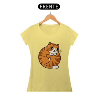 Nome do produto CAMISETA BABY LONG ESTONADA, CUTE CAT