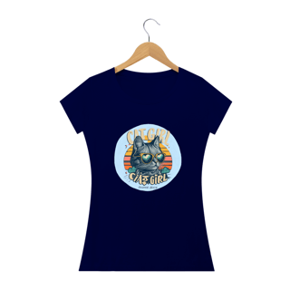 Nome do produto CAMISETA BABY LONG QUALITY, CAT GIRL