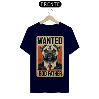 Nome do produto CAMISETA T-SHIRT QUALITY, DOG BULLDOG GOD FATHER, COLORS
