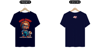 Nome do produto CAMISETA T-SHIRT QUALITY FRENTE/COSTA DOG, LINHA FILME CHUCKY BRINCA COMIGO