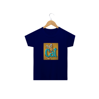 Nome do produto CAMISETA CLASSIC INFANTIL, CAT LETRAS-2 A 14 ANOS