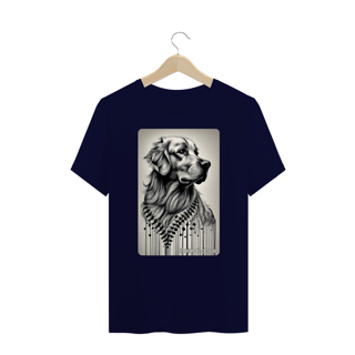 Nome do produto CAMISETA T-SHIRT PLUS SIZE, DOG GOLDEN PB