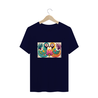 Nome do produto CAMISETA T-SHIRT PLUS SIZE, COLORFUL BIRDS