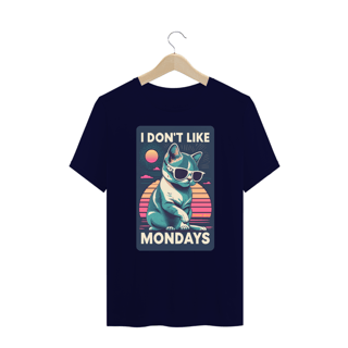Nome do produto CAMISETA T-SHIRT PLUS SIZE CAT, I DON'T LIKE MONDAYS