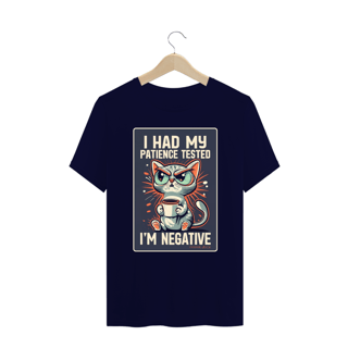 Nome do produto CAMISETA T-SHIRT PLUS SIZE CAT, I HAD MY PATIENCE TESTED