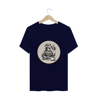 Nome do produto CAMISETA T-SHIRT PLUS SIZE, DOG GOLDEN COFFEE PB 02