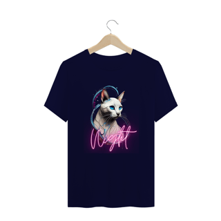 Nome do produto CAMISETA T-SHIRT PLUS SIZE, CAT NIGHT