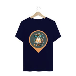 Nome do produto CAMISETA T-SHIRT PLUS SIZE CAT, ADOPT 