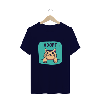 Nome do produto CAMISETA T-SHIRT PLUS SIZE CAT, ADOPT 
