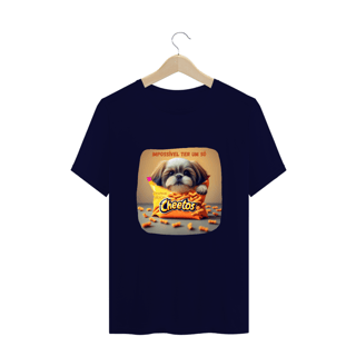 Nome do produto CAMISETA T-SHIRT PLUS SIZE, DOG CHEETOS IMPOSSIVEL TER UM SO