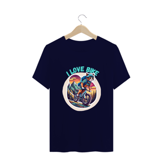 Nome do produto CAMISETA T-SHIRT PLUS SIZE CAT, I LOVE BIKE