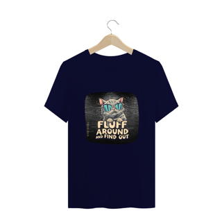 Nome do produto CAMISETA T-SHIRT PLUS SIZE, CAT FLUFF AROUND