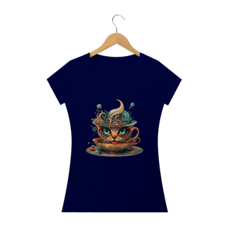 Nome do produto CAMISETA BABY LONG QUALITY, CAT IN THE CUP