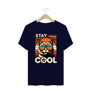 Nome do produto CAMISETA T-SHIRT PLUS SIZE CAT, STAY COOL