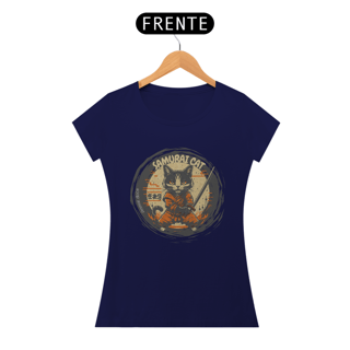 Nome do produto CAMISETA BABY LONG CLASSIC, SAMURAI CAT