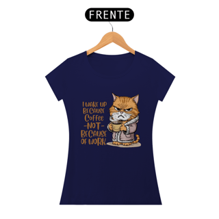Nome do produto CAMISETA BABY LONG CLASSIC, CAT COFFEE