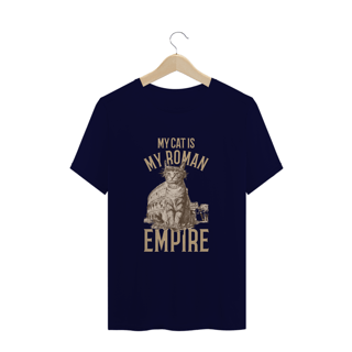 Nome do produto CAMISETA T-SHIRT PLUS SIZE, MY CAT IS MY ROMAN